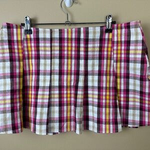 Plaid Mini Skirt Large